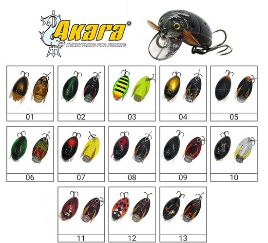 Vobleris AKARA «Bug» 38 F (4 g, 38 mm)